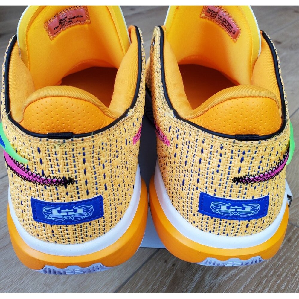 Size 17 Nike LeBron James 20 XX Laser Orange Racer Blue Mens Sneakers DJ5423-801 - Picture 4 of 10